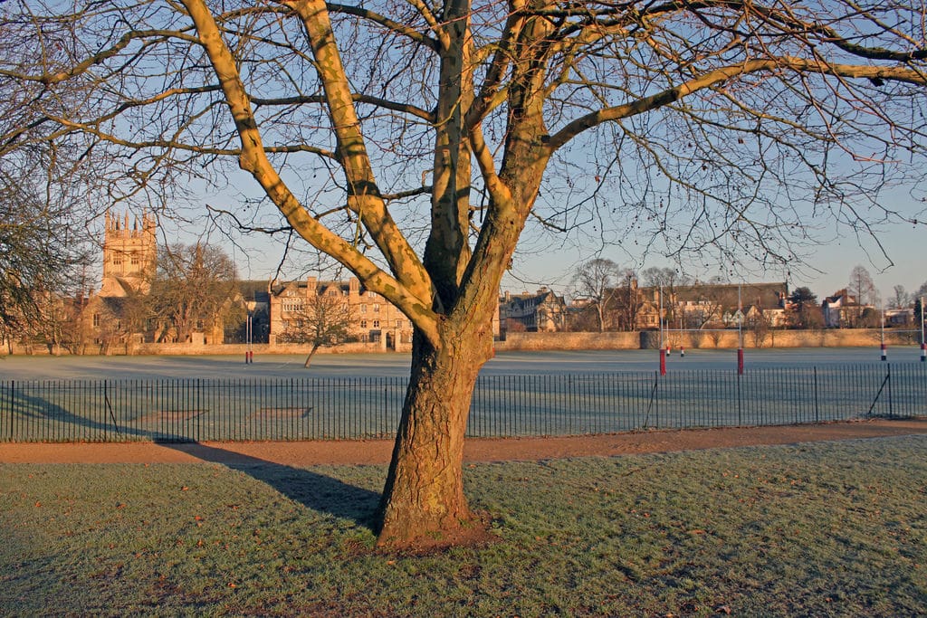 Merton College in winter
